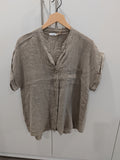 Taupe Short Sleeve Top